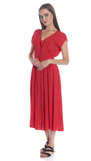 Casual Elbise - Kırmızı